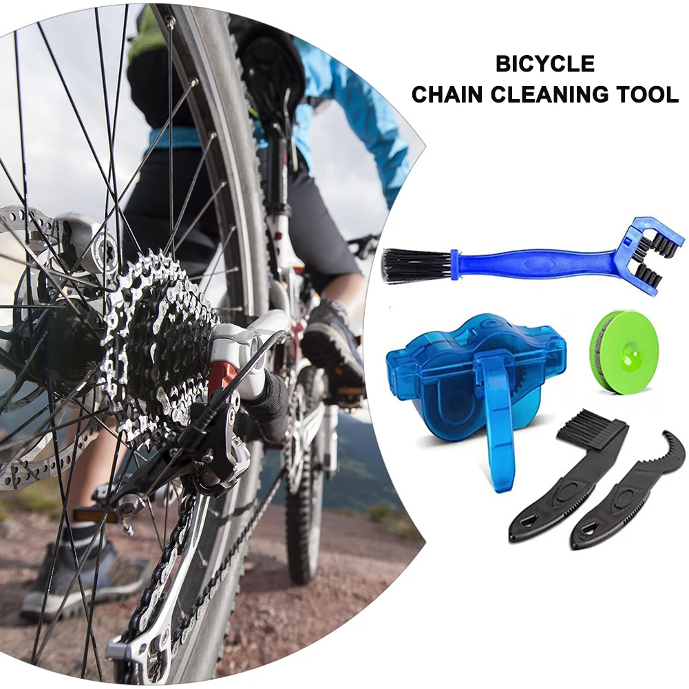 

5pcs Bicycle Chain Cleaner Scrubber Brushes Versatile Mountain Road MTB Bike Cleaning Kits Repair Maintenance Tools