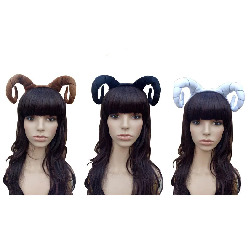 

Brown Black Blue Antelope Horn Headband Devil Horns Headdress Halloween Carnival Hen Night Parties Headpiece Gothic