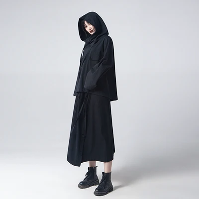 Женский свободный костюм с капюшоном и длинным рукавом осень 2020 | Женская одежда