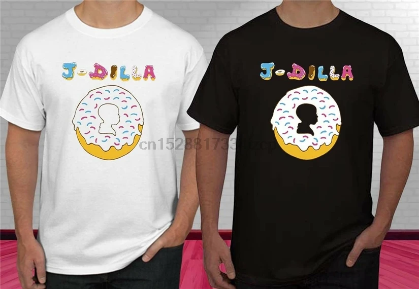 Новинка J Dilla Джей Ди пончики рэп музыка Черный Белый Мужская футболка S-2Xl Новая
