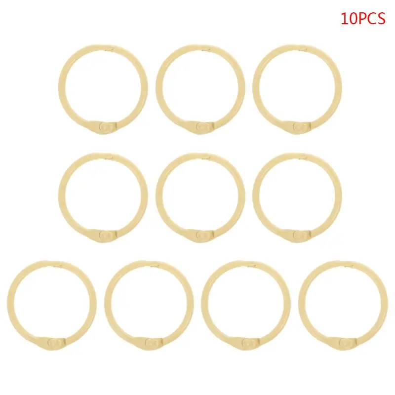 

10pcs Metal Loose Leaf Binder Ring Book Hoops DIY Albums School Office Supplies Craft