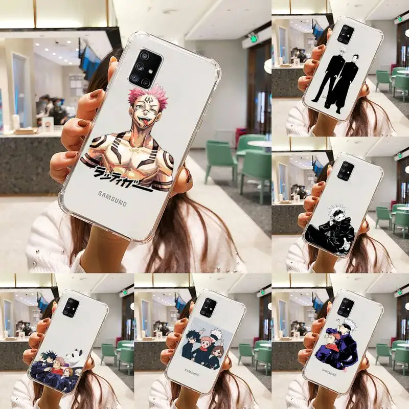 

Jujutsu Kaisen Satoru Gojo Phone Case Transparent For Samsung S A M J 21 20 50 30 60 5 7 51 71 90 11 10 J710 e p PLUS Prime 5G