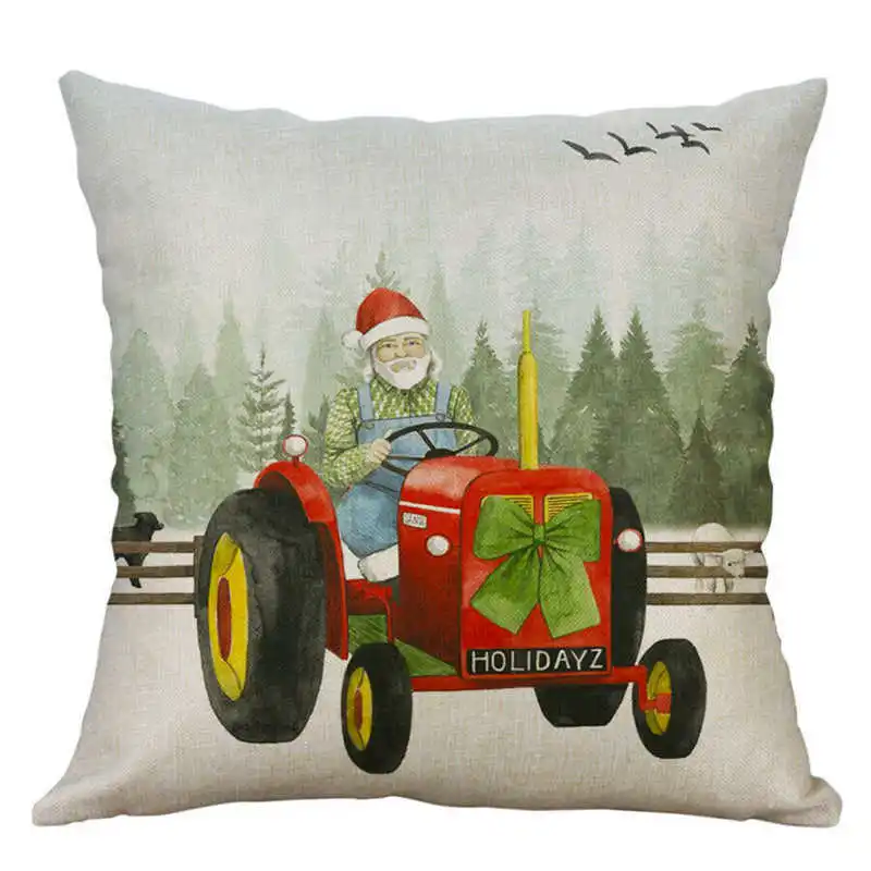 Рождественский праздничный чехол для диванной подушки домашний декор 45*45 см