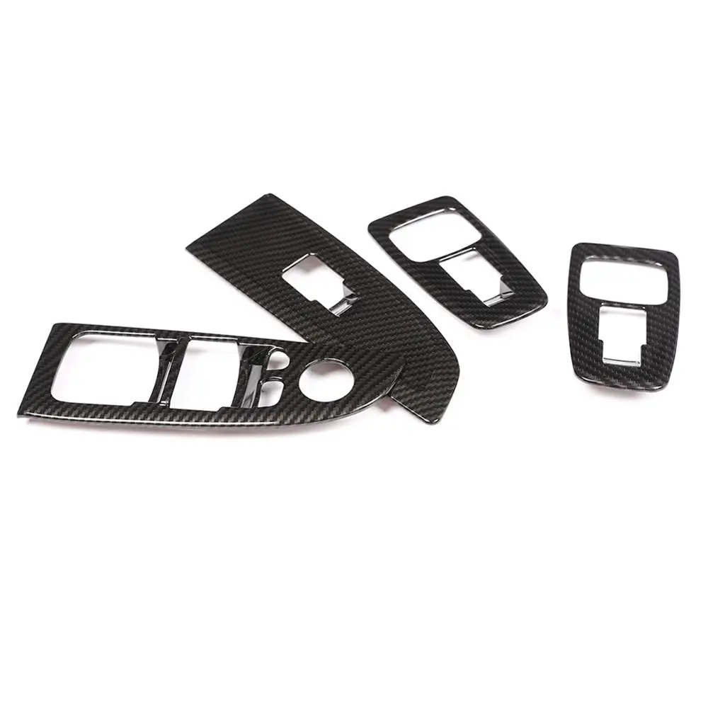 4 шт. углеродного волокна Стиль ABS оконный подъемный переключатель кнопка рамка