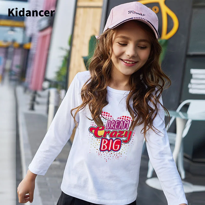 Детская футболка с длинным рукавом мультяшным принтом|Тройники| |