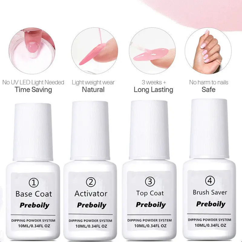 13 шт./компл. погружения Системы набор для ногтей Nail Art порошок с Dip база активатор