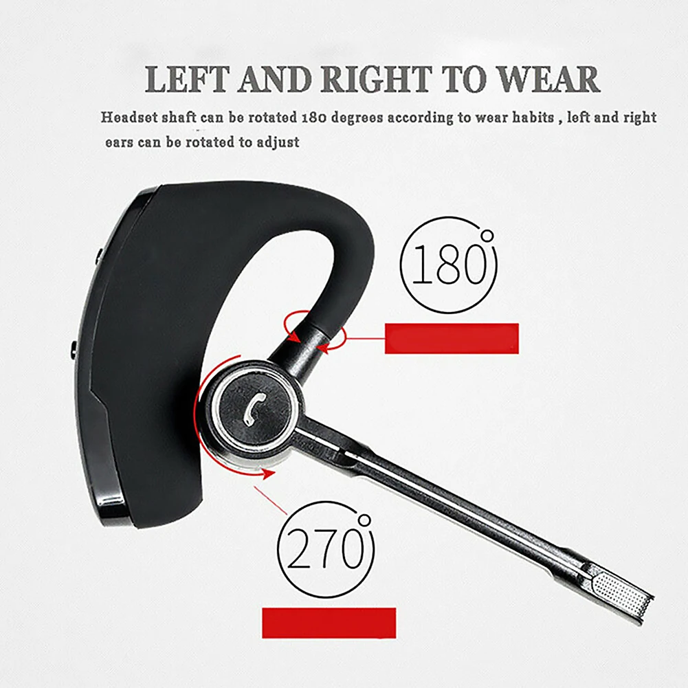 New V8S Business Bluetooth-compatible Earphone Sport Wireless Headset Handsfree Earhook Voice control with Microphone - купить по