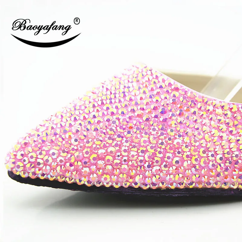 Женские свадебные туфли с острым носком розовые вечерние на шнуровке 6 см со