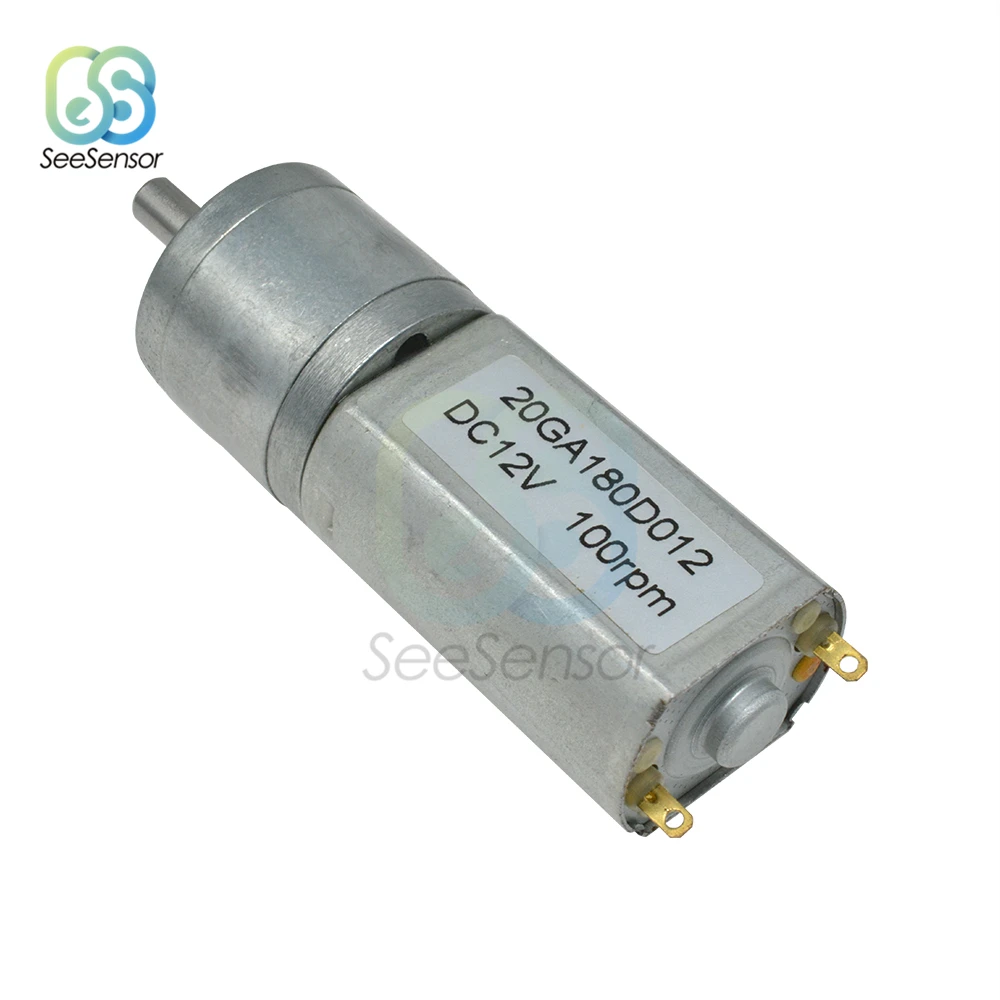 Мотор редуктор 20GA180 с высоким крутящим моментом 12 В 15 30 60 100 150 200 300 400 500