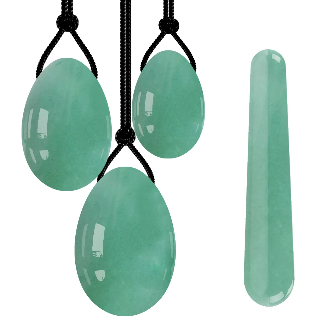 Green Aventurine Yoni Egg Kege Ball 100% Natural Jade Eggs Women Kegel Exerciser Drilled and Undrilled Feminine Hygiene Balls