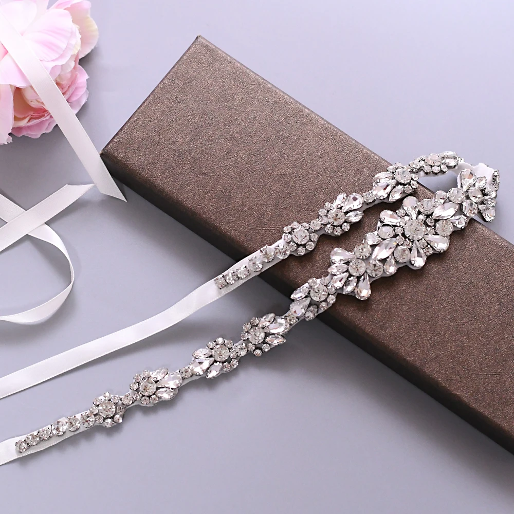 

Sparkle Jewelry Sashes Rhinestone Belt Wedding Dress Belt with Bling Crystal for Women Dress Shinny Diamond Applique for Bride