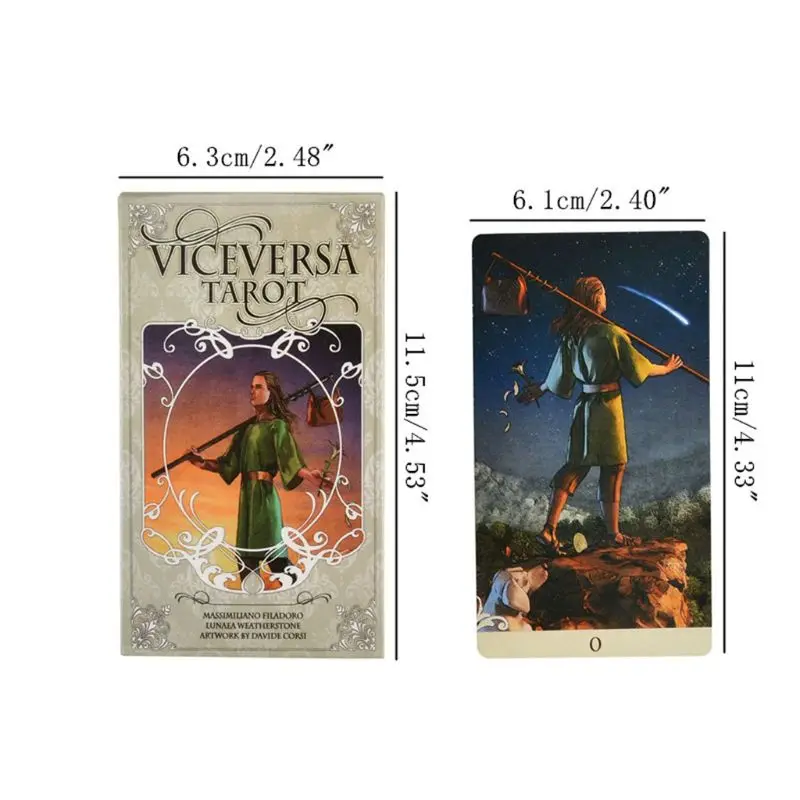 

78pcs Vice Versa Tarot Kit Tarot Cards Oracle Deck Family Party Board Game Toy