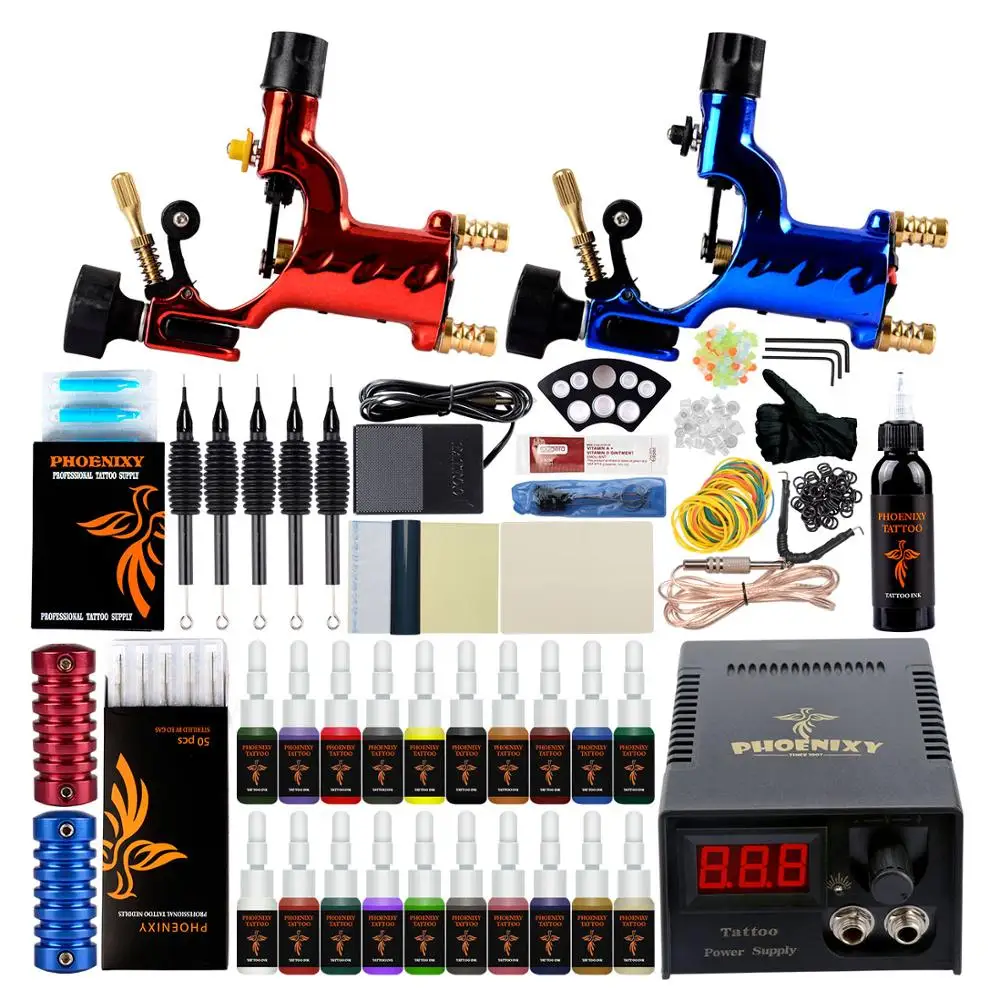 Профессиональный набор для татуировок 2 вращающихся пигментных пигментов 20 шт.