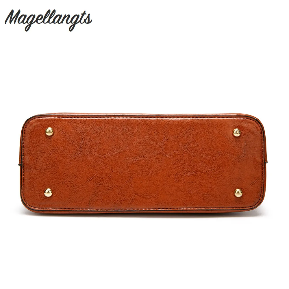 Женские сумки из масляной кожи новая версия 2019 модная женская сумка на одно плечо