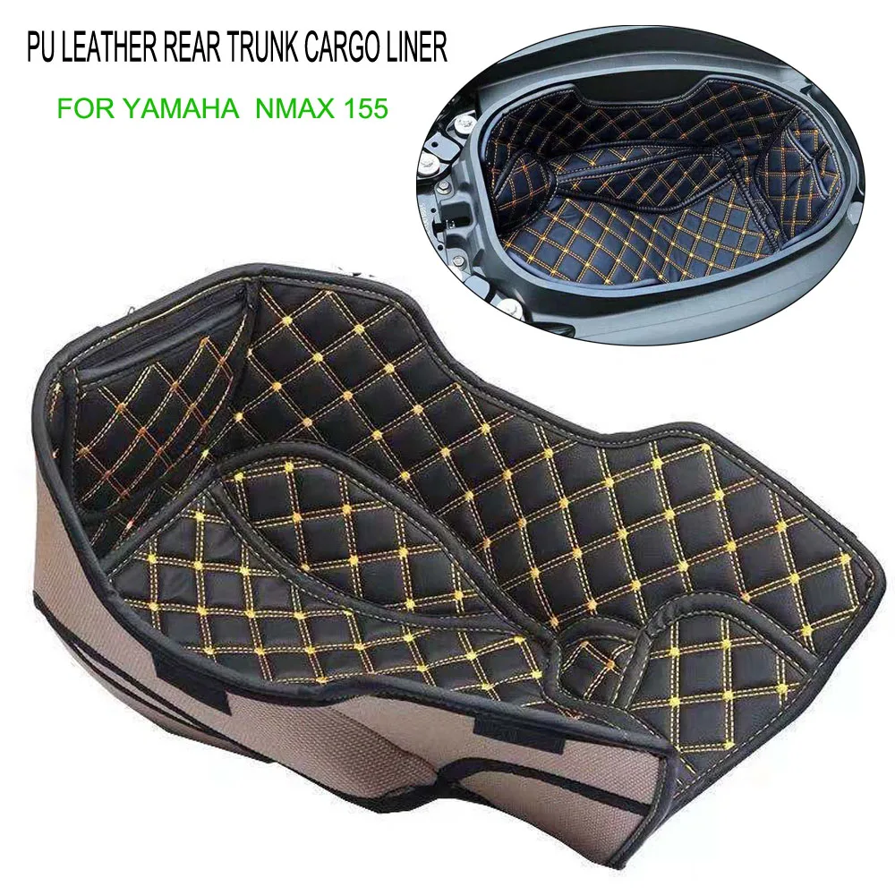 

PU Leather Rear Trunk Cargo Liner Protector Motorcycle Seat Bucket Pad For NMAX 155 Nmax155