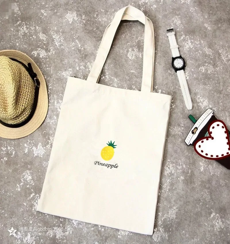 Новинка 2020 милая мультяшная парусиновая сумка с фруктами женская на плечо