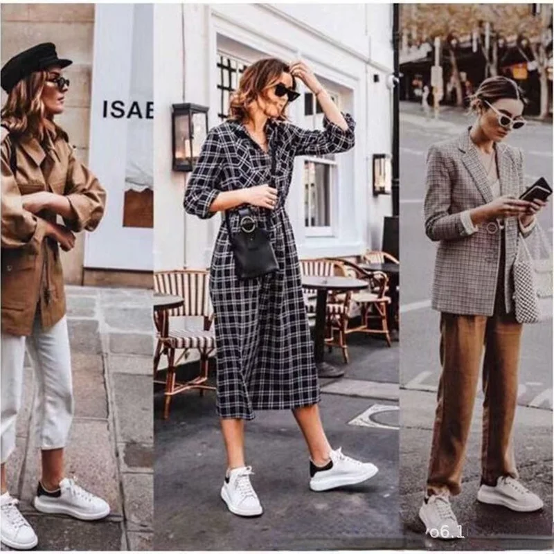 

New Sneakers Shoes Luxury Design White Shoes All-match Thick-soled Platform Shoes Men's Casual Sports Couple Shoes