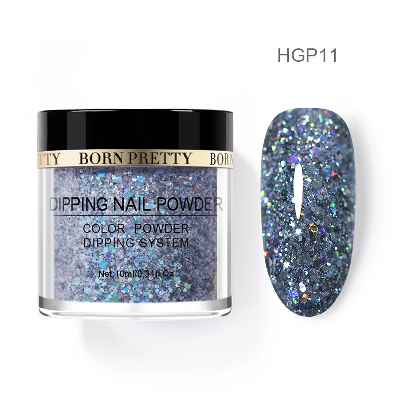 BP-HGP11 Born pretty, голографическая погружение порошки для ногтей градиент окунания блеск украшения длительным, чем УФ гель натуральный сухой без лампы лечения - Цвет: BP-HGP11