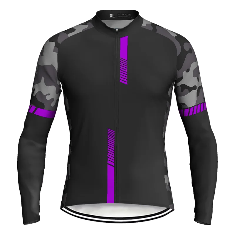 

2022 Men Cycling Shirt MTB Long Jersey Set Jacket Bicycle Sport Team Wear Breathable Polyester Outdoor Top Camo Clothes