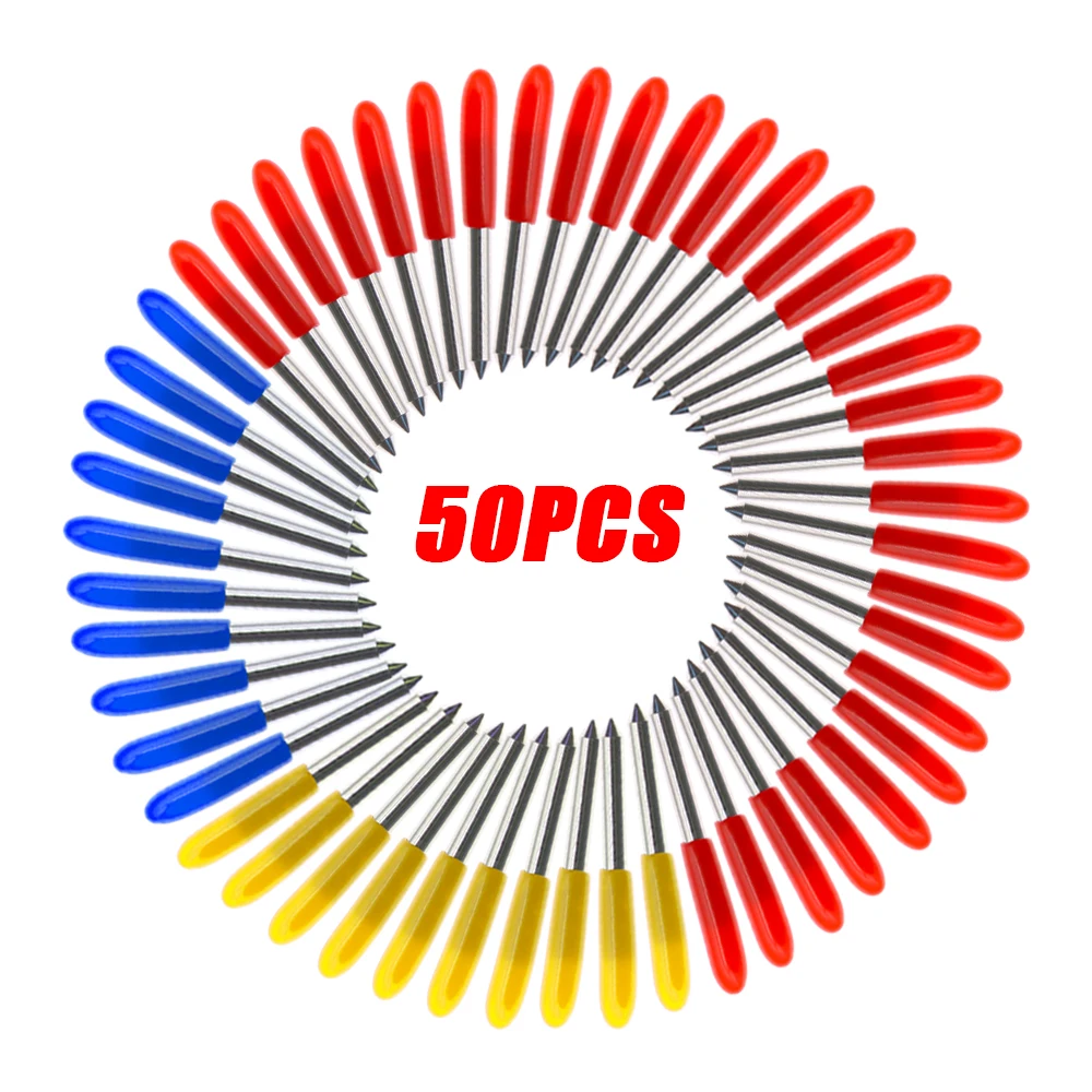 

50 шт. 30/45/60 градусов режущий плоттер Roland Cricut виниловый резак офсетные ножи для острых и прочных инструментов для резьбы