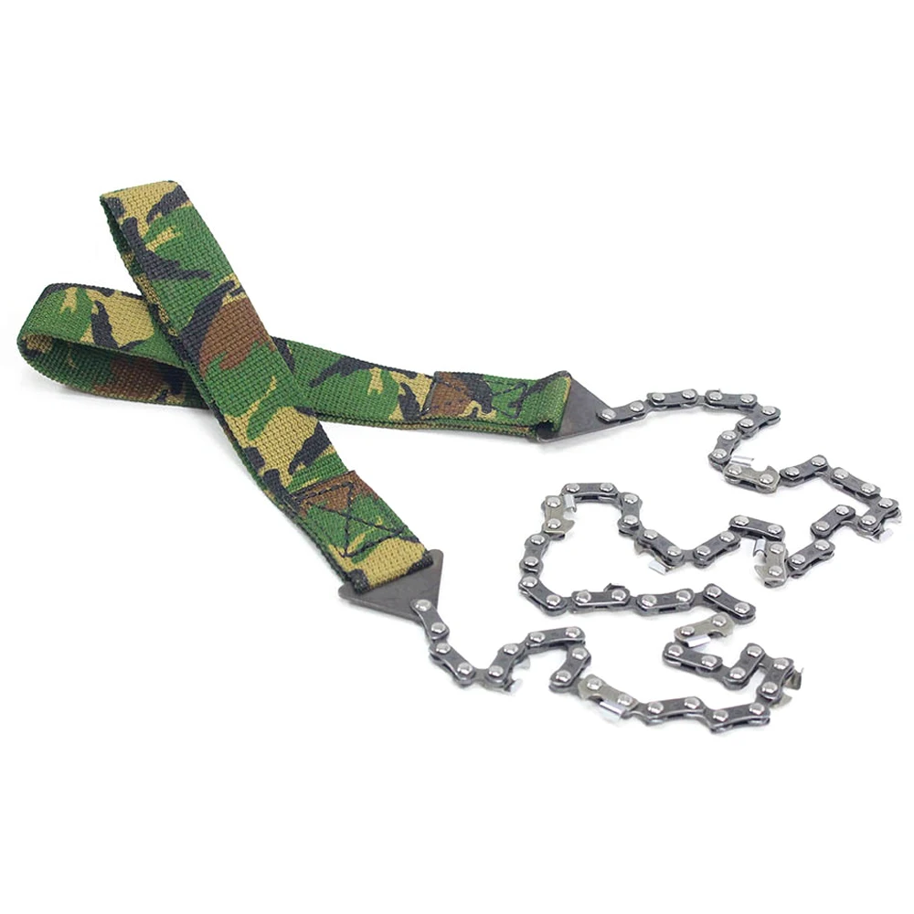 Ручная цепная пила карманная для выживания с ремнем Сумка кемпинга на открытом