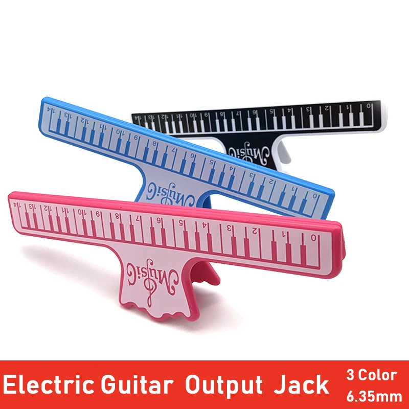 Цветной пластиковый держатель для музыки фиксированный зажим бумаги гитары