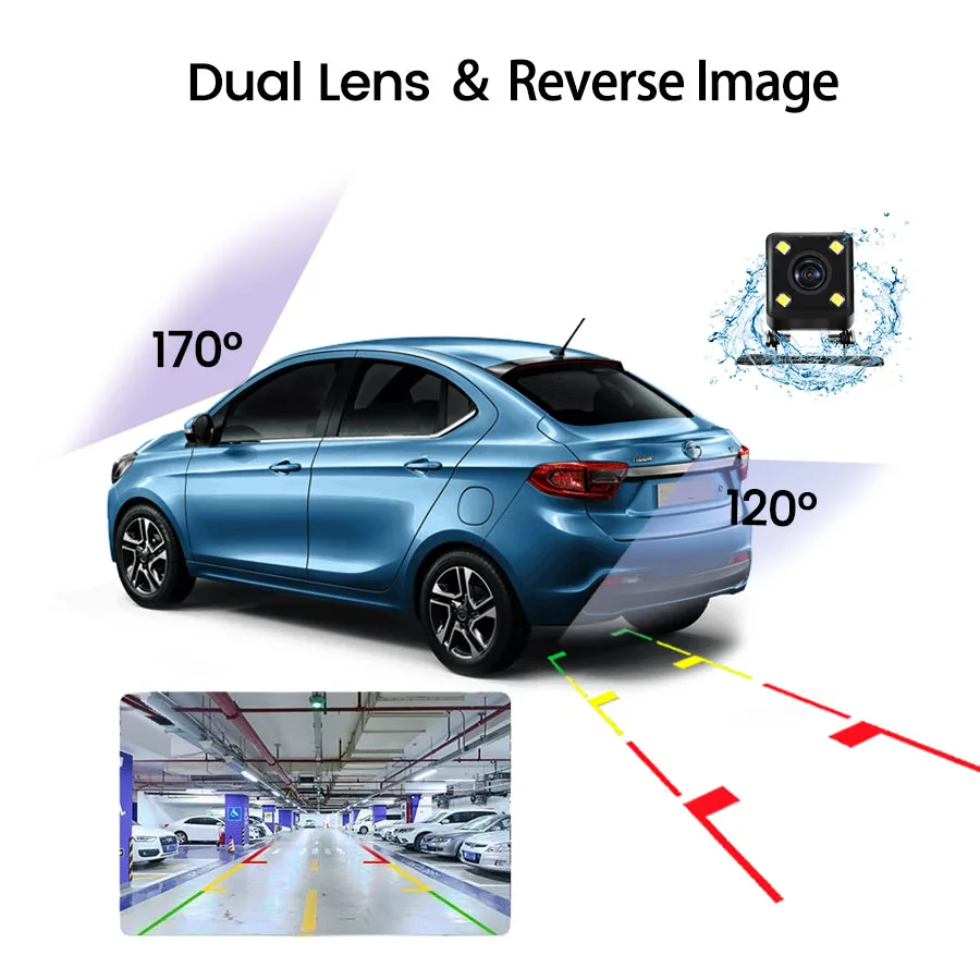 E-ACE Автомобильный видеорегистратор FHD 1080P Dashcam 7 дюймов dvr зеркало видео рекордер автомобильная камера с камерой заднего вида авто регистратор Dvrs видеорегистратор