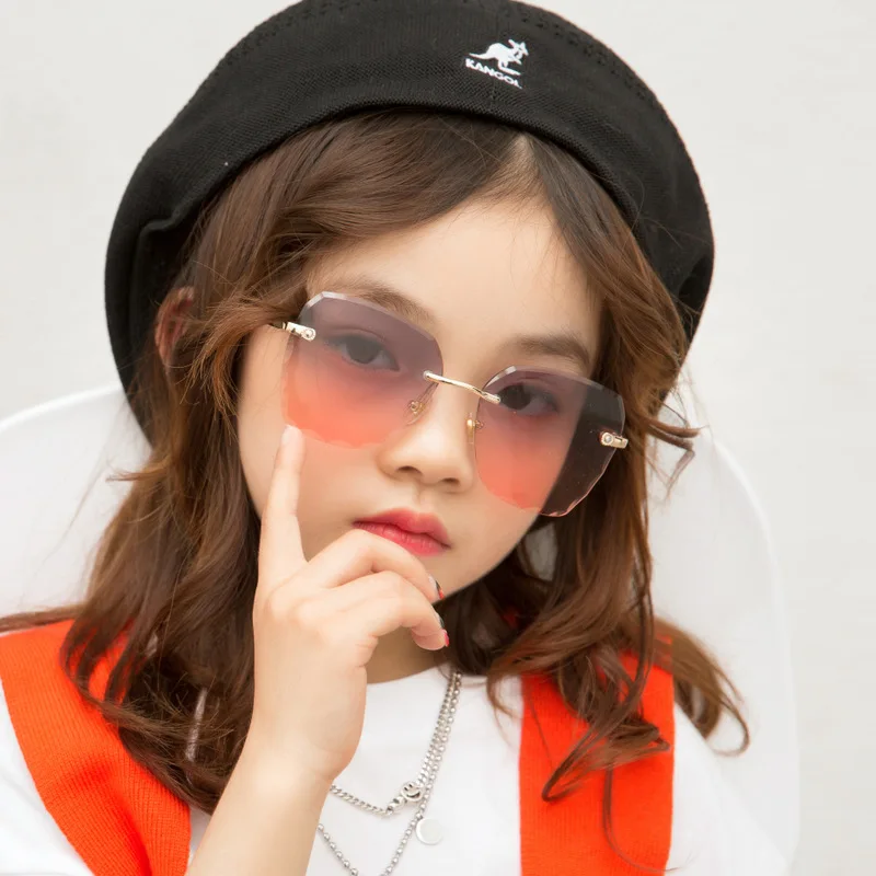 Детские солнцезащитные очки 9930 Европейская и американская мода с обрезными