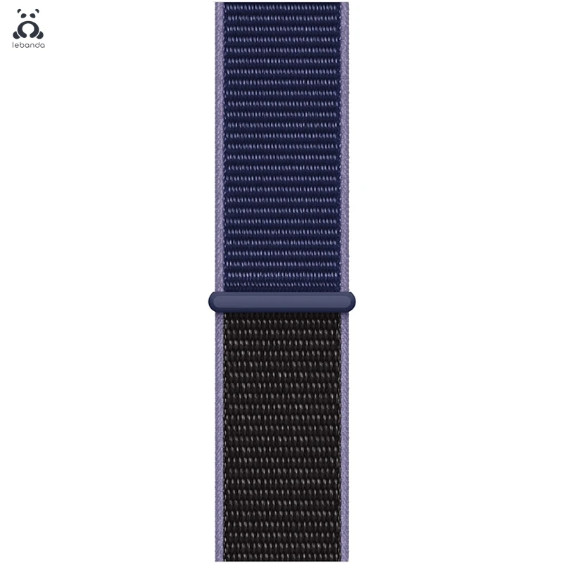 Midnight blue Black Lebanda Sport loop для apple watch 5, 4, 3, 2, 1, ремешок для iwatch 38, 40, 42, 44 мм, тканый нейлоновый ремешок, Аляска, синий - Цвет ремешка: Midnight blue Black