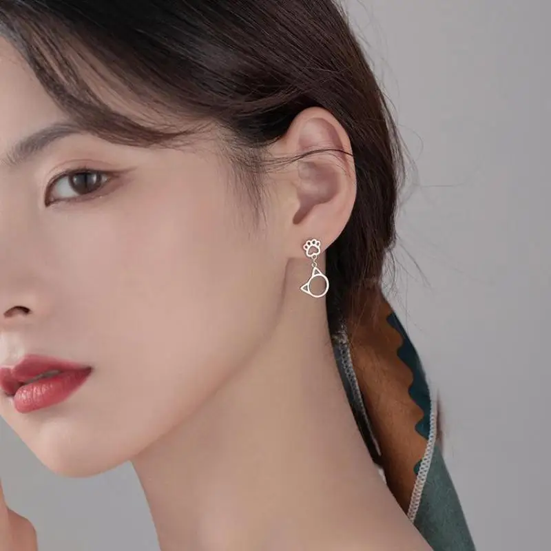 Женское ювелирное изделие из серебра 925 пробы с кошкой | Украшения и аксессуары