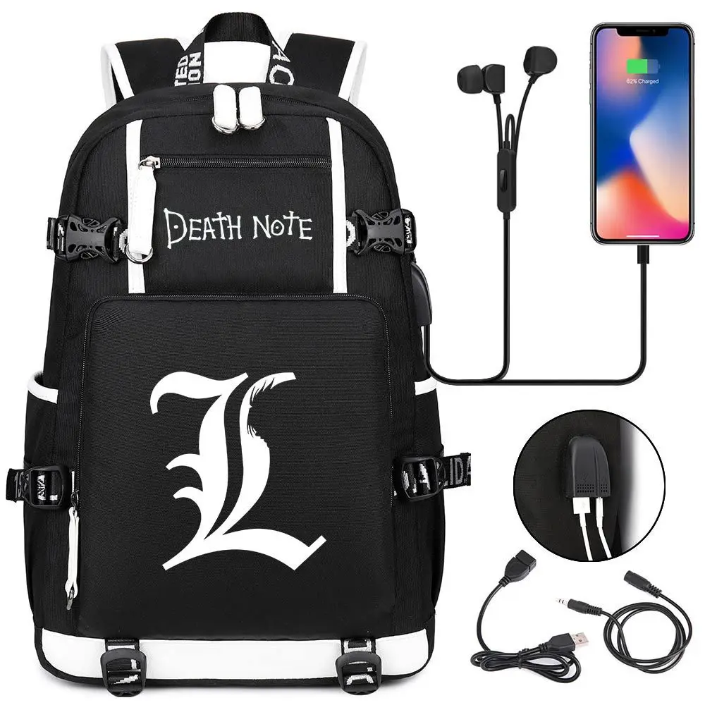 Светящийся в темноте рюкзак для ноутбука с героями аниме Death Note|bag rucksack|laptop