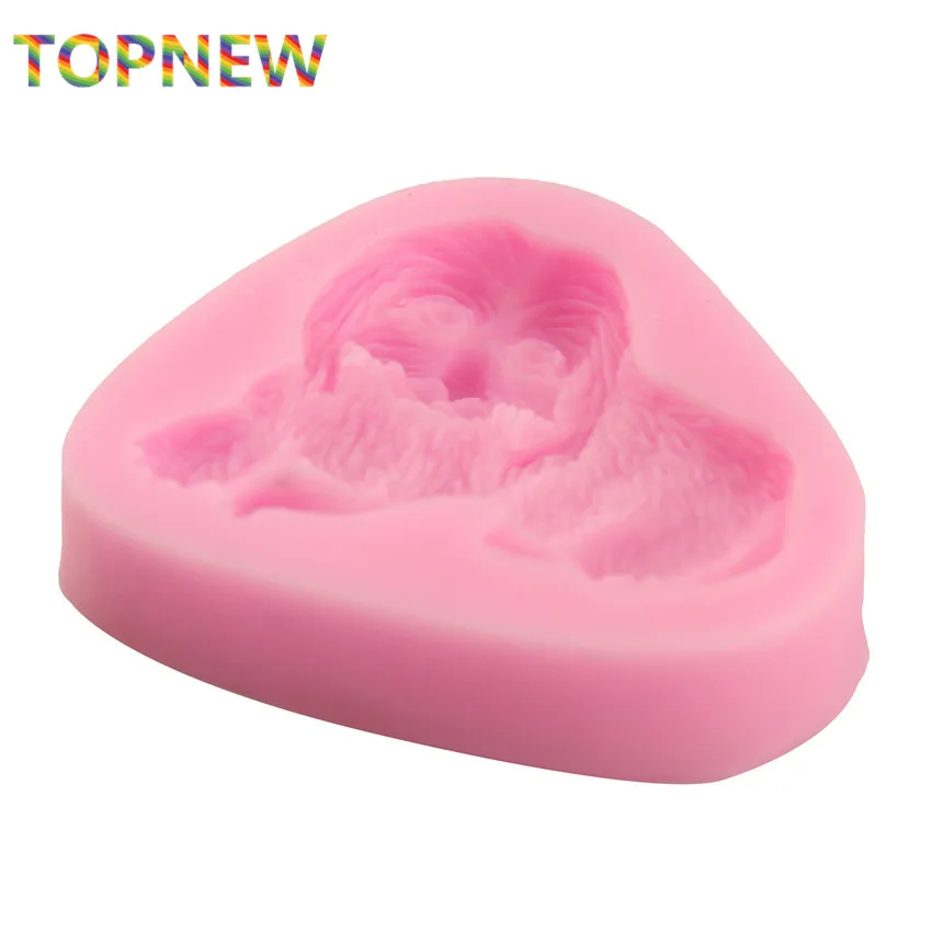 DIY милые длинные волосы собака силиконовые формы для торта щенок Стайлинг форма