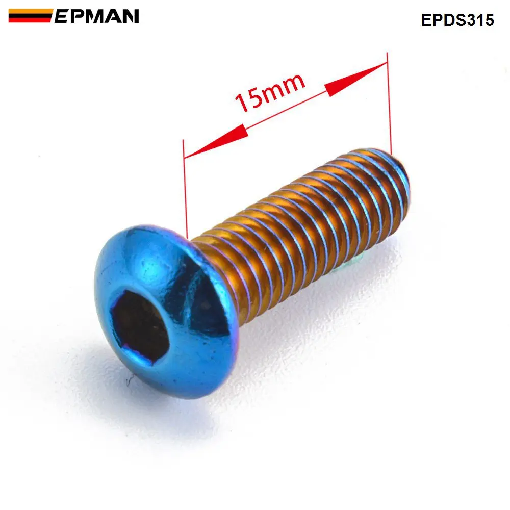 Epman 6 шт. сгоревший Титан (Neochrome) m5 Комплект болтов для руля в основном EPDS314 EPDS315