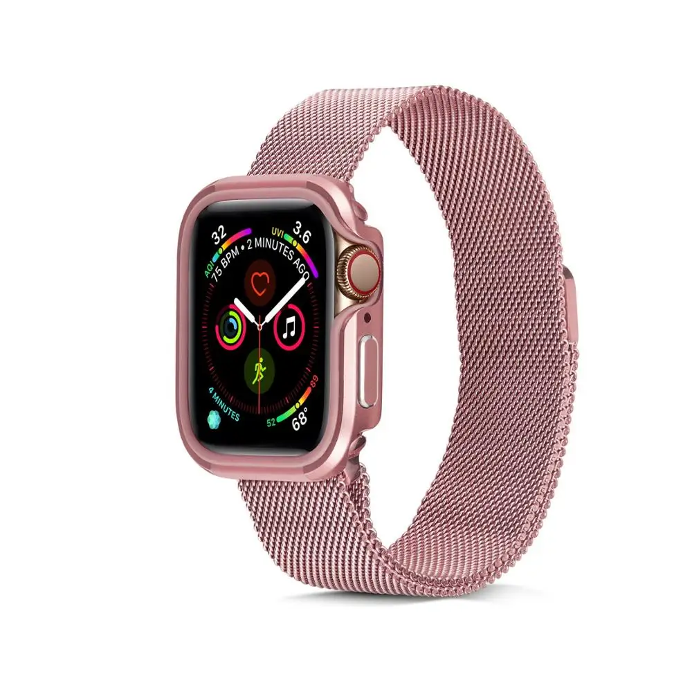 Чехлы из ТПУ и алюминиевого сплава для Apple Watch 5 40/44 мм защитная крышка часов iWatch