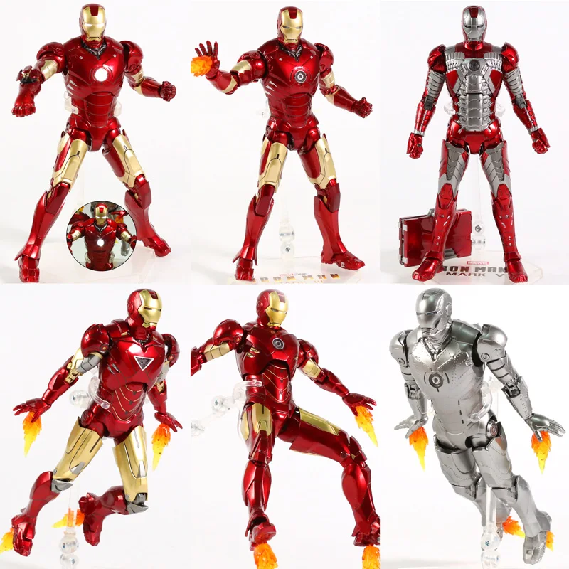 Оригинальная фигурка Marvel Железный человек Марк II III IV V VI MK 2 3 4 5 6 ПВХ Коллекционная
