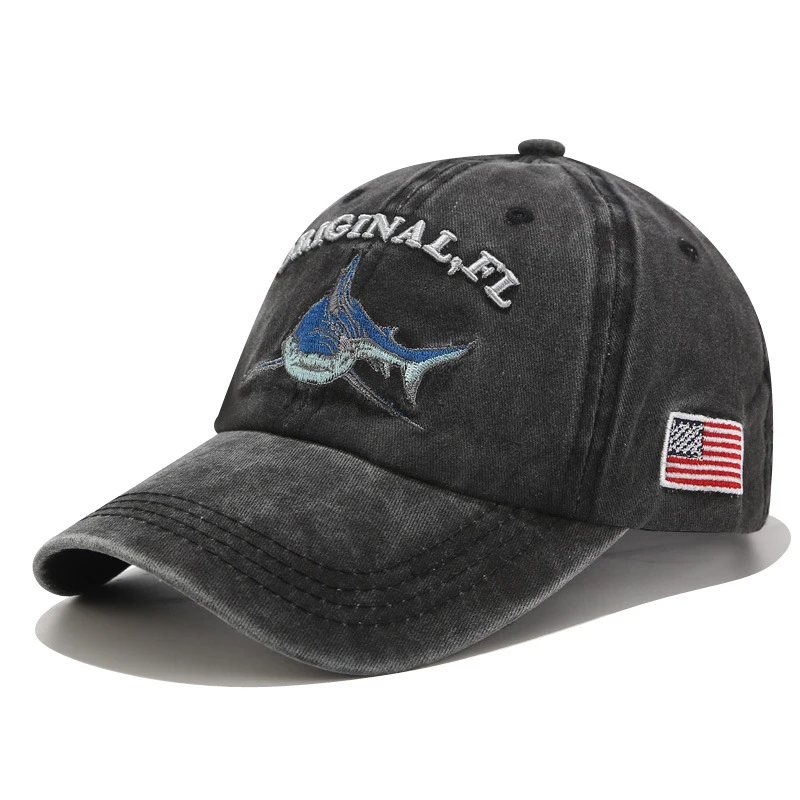 Black RoxCober Wholesale Washed Cotton Baseball Caps Men Retro Cap Embroidery Casquette Dad Hat For Women Gorras Planas Snapback Hats - Цвет: Black