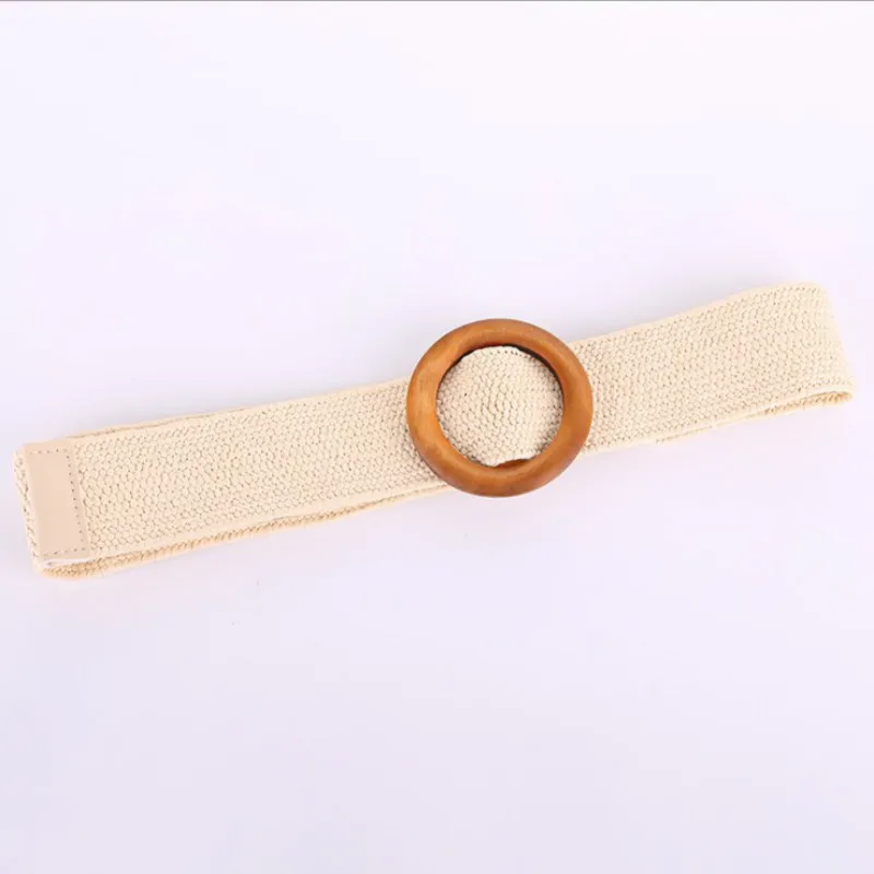 Плетеный ремень с круглой пряжкой|Женские ремни| |