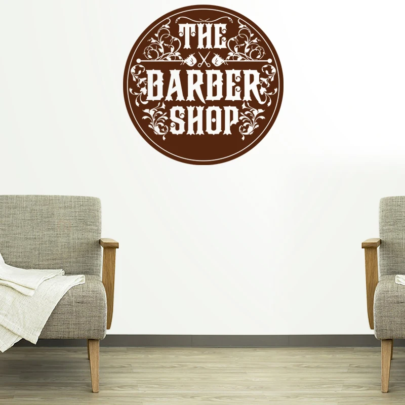 

Barbershop Sticker Bread Decal Customized Vinyl Wall Art Decor Windows Decoration Haircut Shavers Glass Barber Shop Decals