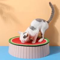 cat scratching board red watermelon shaped sisal cat scratching mat