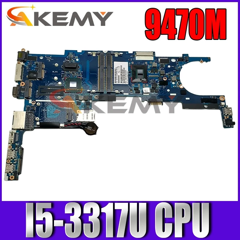 Для HP Elitebook Фолио 9470M материнская плата ноутбука 704439-001 704439-501 704439-601 6050A2514101 W/ I5-3317U