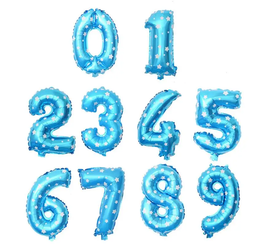 fancy blue 16 32 дюймов фольгированные воздушные шары на день рождения воздушные гелиевые цифры шары цифры Свадьба С Днем Рождения украшения Детские воздушные шары для дня рождения - Цвет: fancy blue
