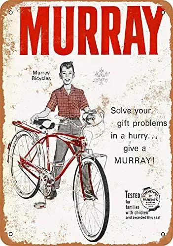 

12 x 16 Inches Metal Sign - Vintage Look 1961 Murray Bicycles - Vintage Look Tin Signs Wall Decor
