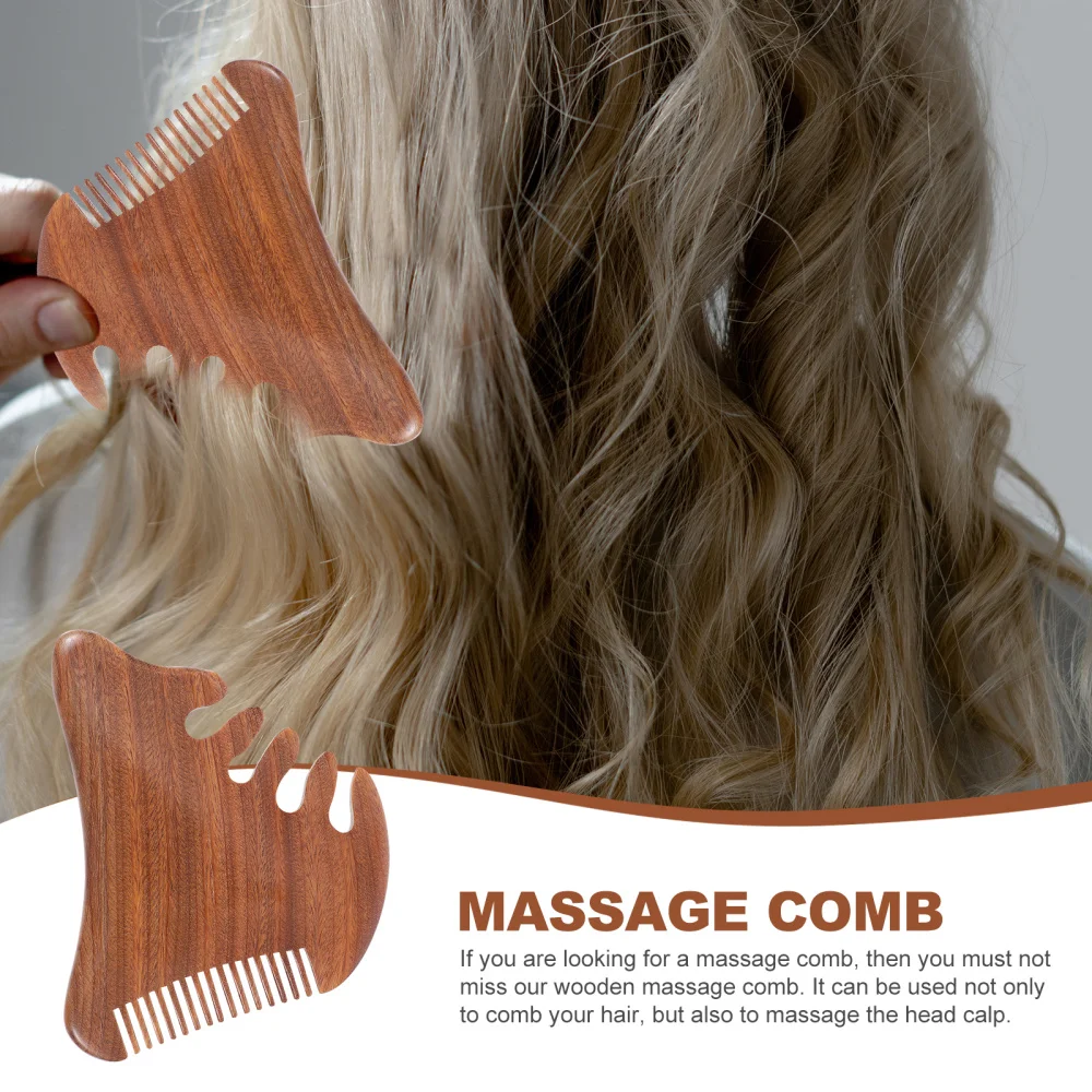 

1Pc Wood Comb Hair Scalp Massager Wide Teeth Comb Hair Styling Comb