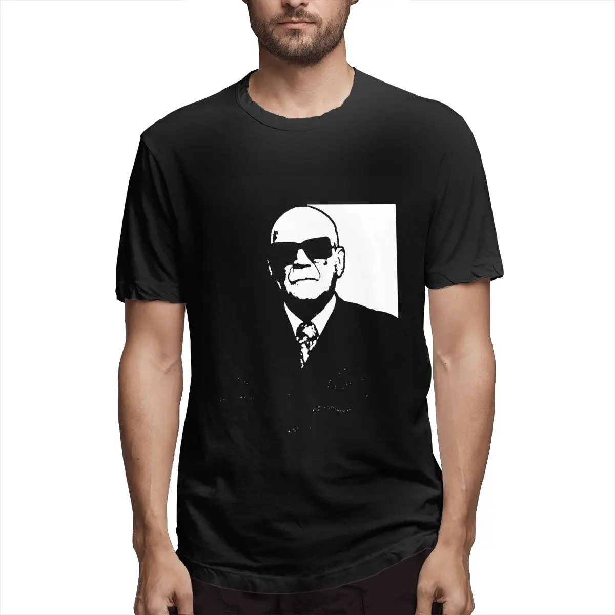 Мужские футболки Scarface Kekkonen Забавные футболка с коротким рукавом и круглым