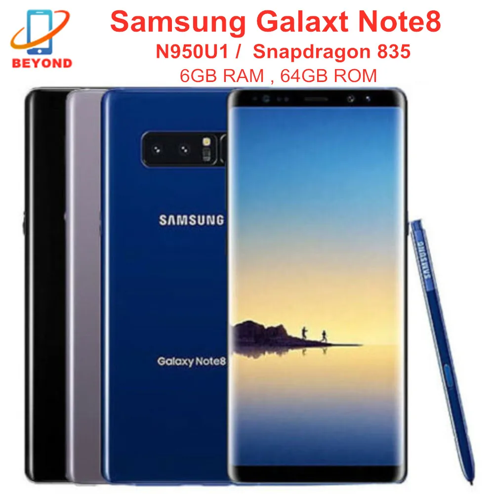 Смартфон Samsung Galaxy Note8 Note 8 N950U1 телефон с экраном 835 дюйма восьмиядерным процессором