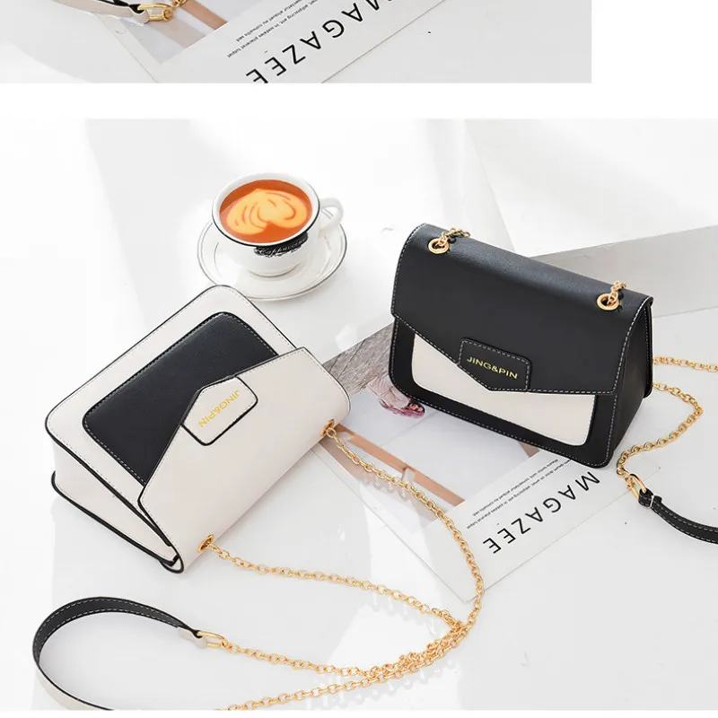 

Bags for Women 2021 New Fashion Shoulder Bag Summer Small Fresh Chain Bag Messenger Bag PU Solid Color Small Square Bag