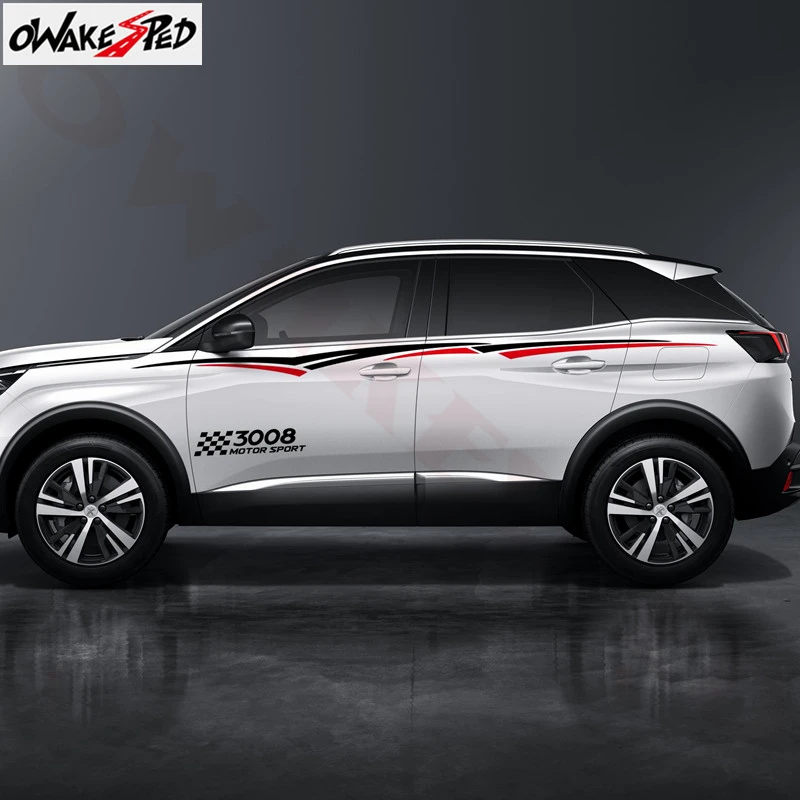 

Для-Peugeot 3008 кузов автомобиля линия талии полосы декор наклейка гоночный Спорт Стайлинг Авто дверные аксессуары виниловые наклейки