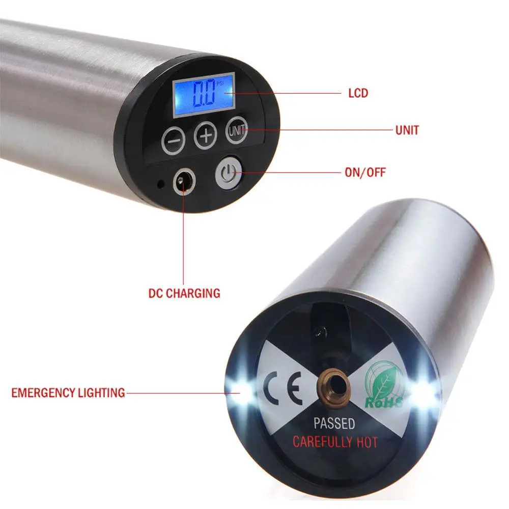 DC15V 150PSI USB интерфейс портативный воздушный компрессор надувной насос с ЖК