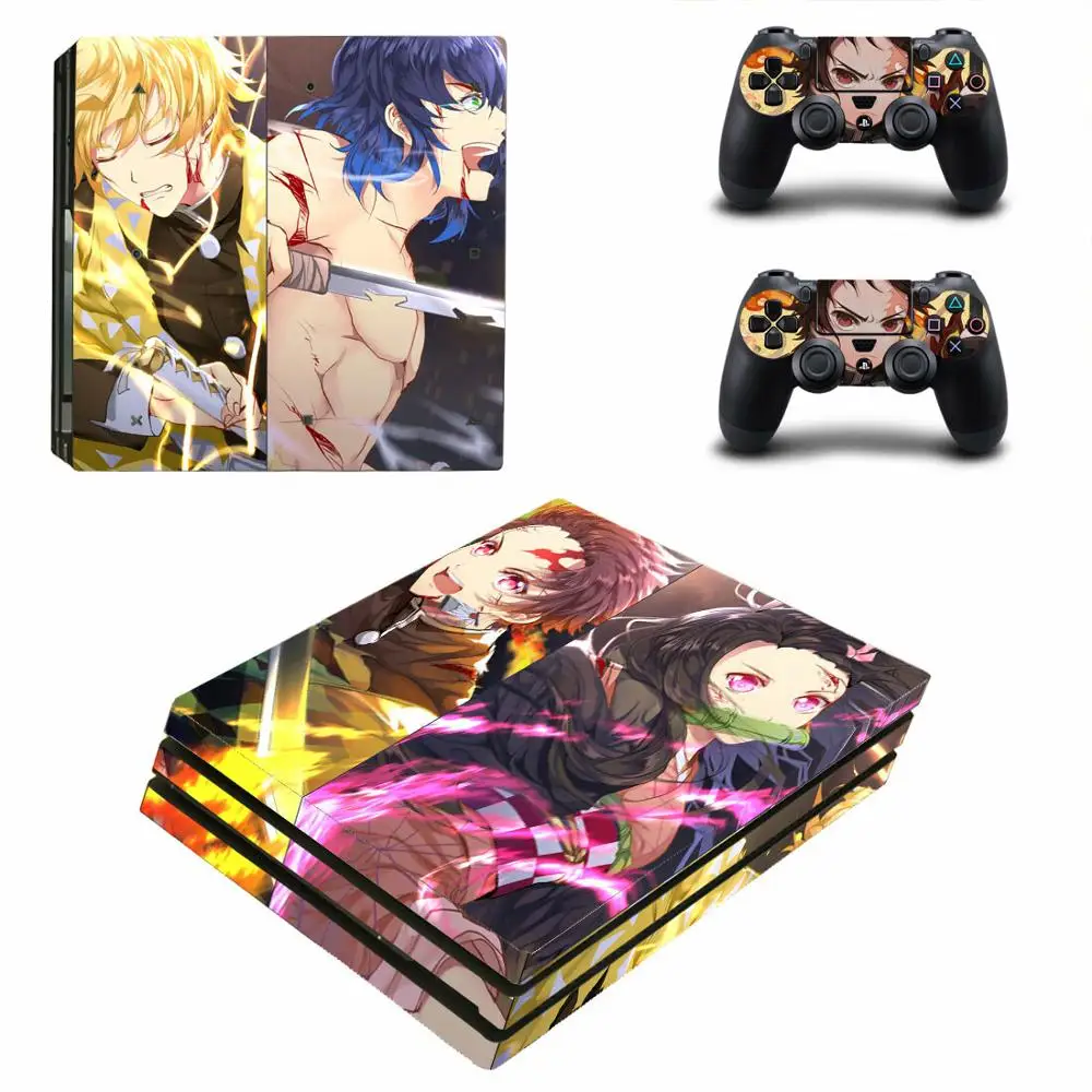 PS4 Pro наклейка s Demon Slayer: Kimetsu no Yaiba PS 4 Виниловая для консоли и контроллера playstation |
