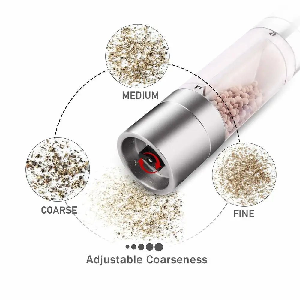 2 в 1 мельница для перца ручная соли и набор с регулируемой Керамической